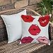 Housse de Coussin taies d'oreiller pour canapé-lit,décoratif,Embrasser, Femme Sexy Lèvres en forme de cœur Embrasser Femme Amour Va,Motifs imprimés Décoration de la Maison Housse de Coussin 45 x 45 cm