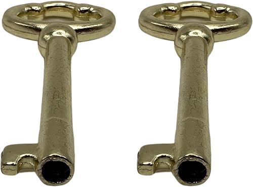 Miniatura 2 de Llave de esqueleto universal reproducción de latón para gabinetes, curio, joyeros, escritorio y más, paquete de 1 - KY-2 (latón, juego de 2)