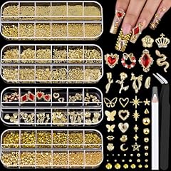 17 Gold Nail Charms