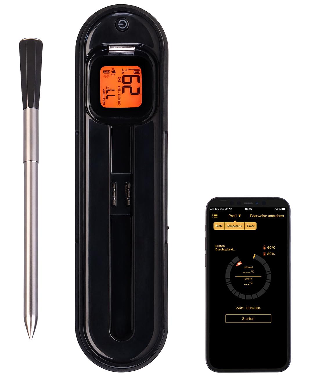 Thermomètre de cuisson sans fil connecté [Rosenstein & Söhne]