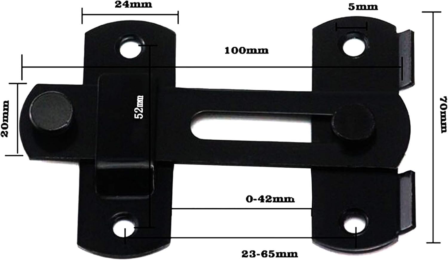 Sliding Door Lock bar barn Door Latch Hook-and-Eye Buckle Wooden Fence Door Lock Black Door Latch Lock Ship Window Lock Door latches Internal