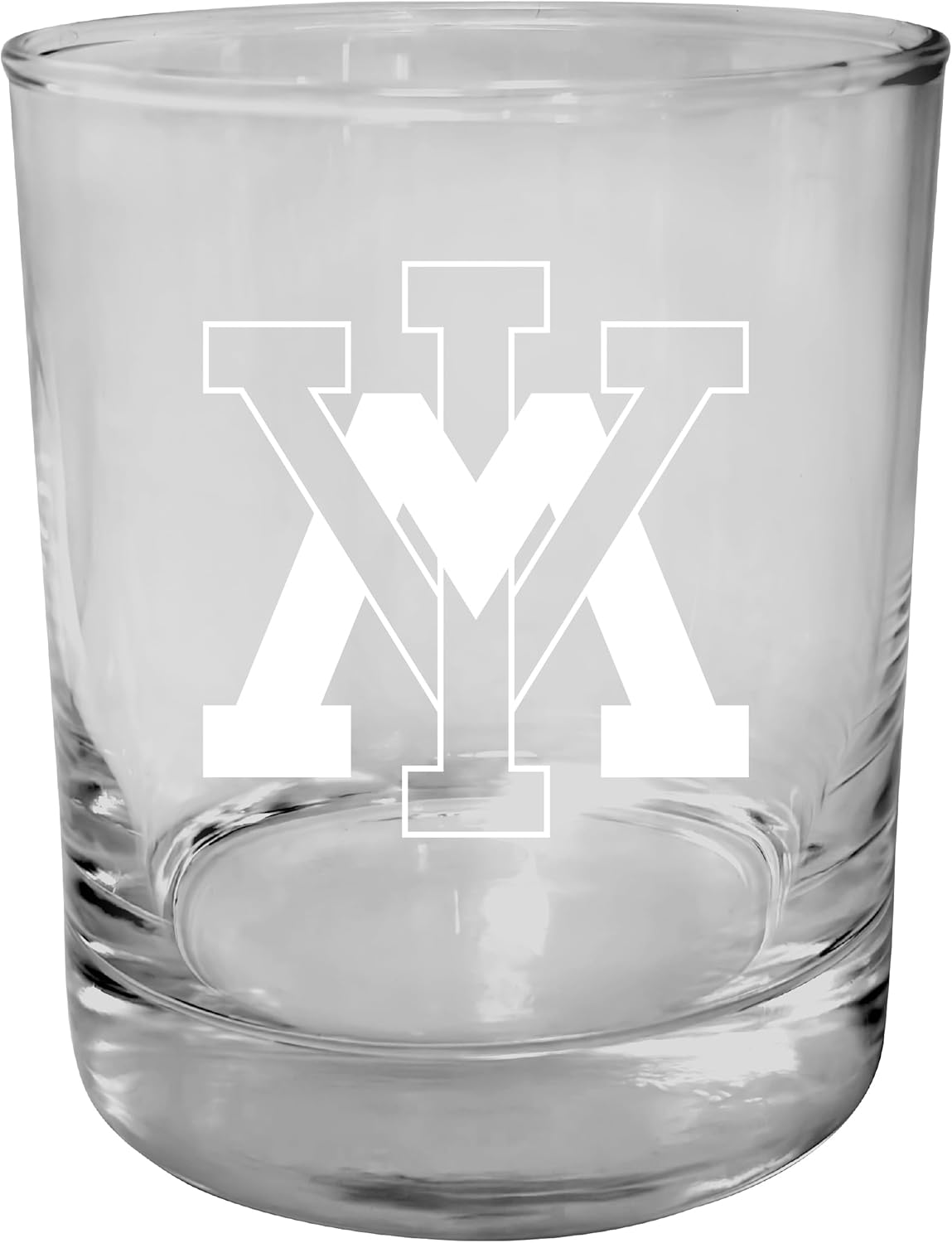 R and R Imports VMI Keydets 11 oz Round College Whiskey Glass – Officially Licensed Full Color Logo 2-Pack