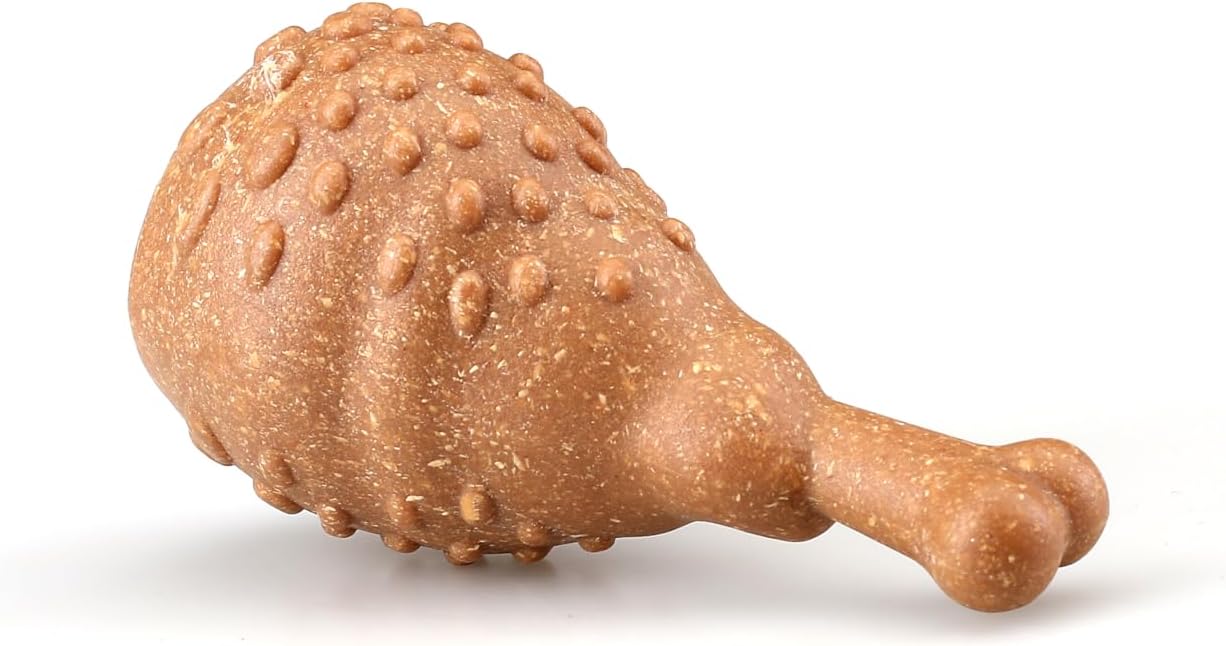 Chicken Leg Chew Toy, for Small to Medium Dogs, Bamboo Fiber & Nylon, Durable Long Lasting Dog Chew for Aggressive Chewers image 3