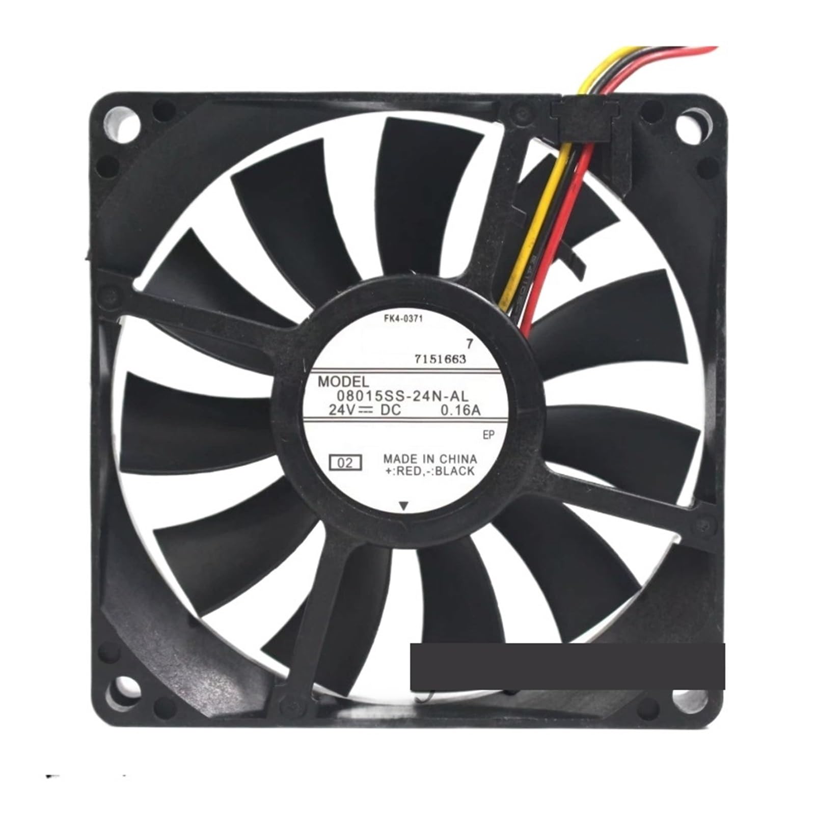 Ventilateur 80x80x15 mm 24V CC 0.16A refroidisseur 3 lignes 08015SS-24N-AL