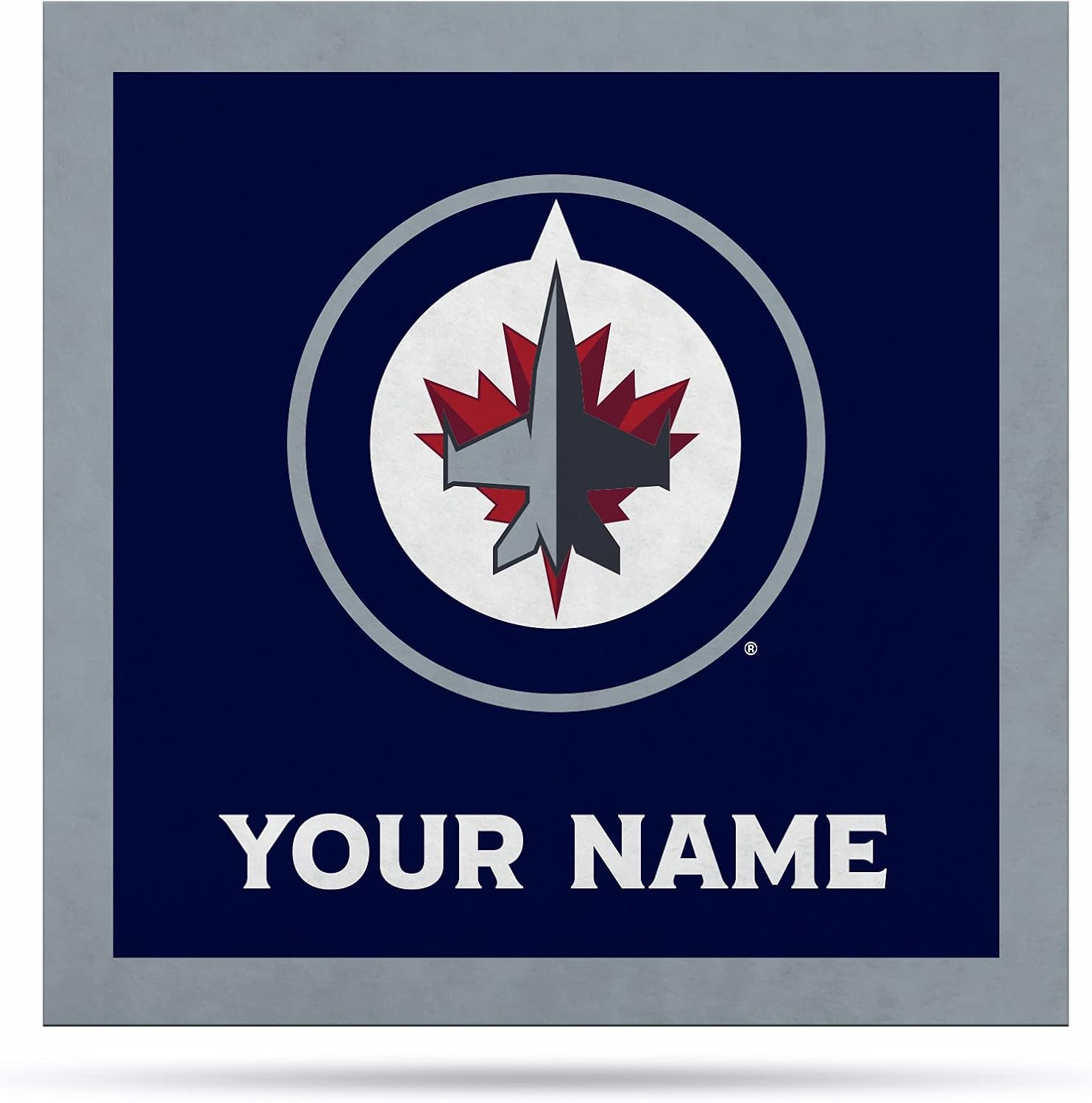 Rico Industries NHL Hockey Winnipeg Jets Personalized 23" Felt Wall Banner - Sports Decor for Man Cave, Game Room, Office & Bedroom - Long-Lasting, Customizable Wall Decorations - Made in The USA