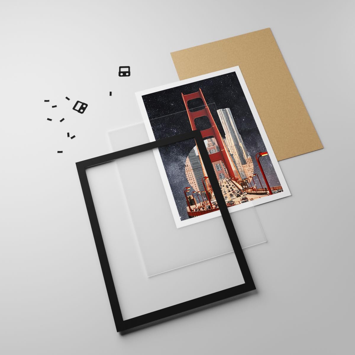 ARTTOR Poster Cadre Noir 40x50 cm Affiche Architecture Fantasy - 5452 - P2B
