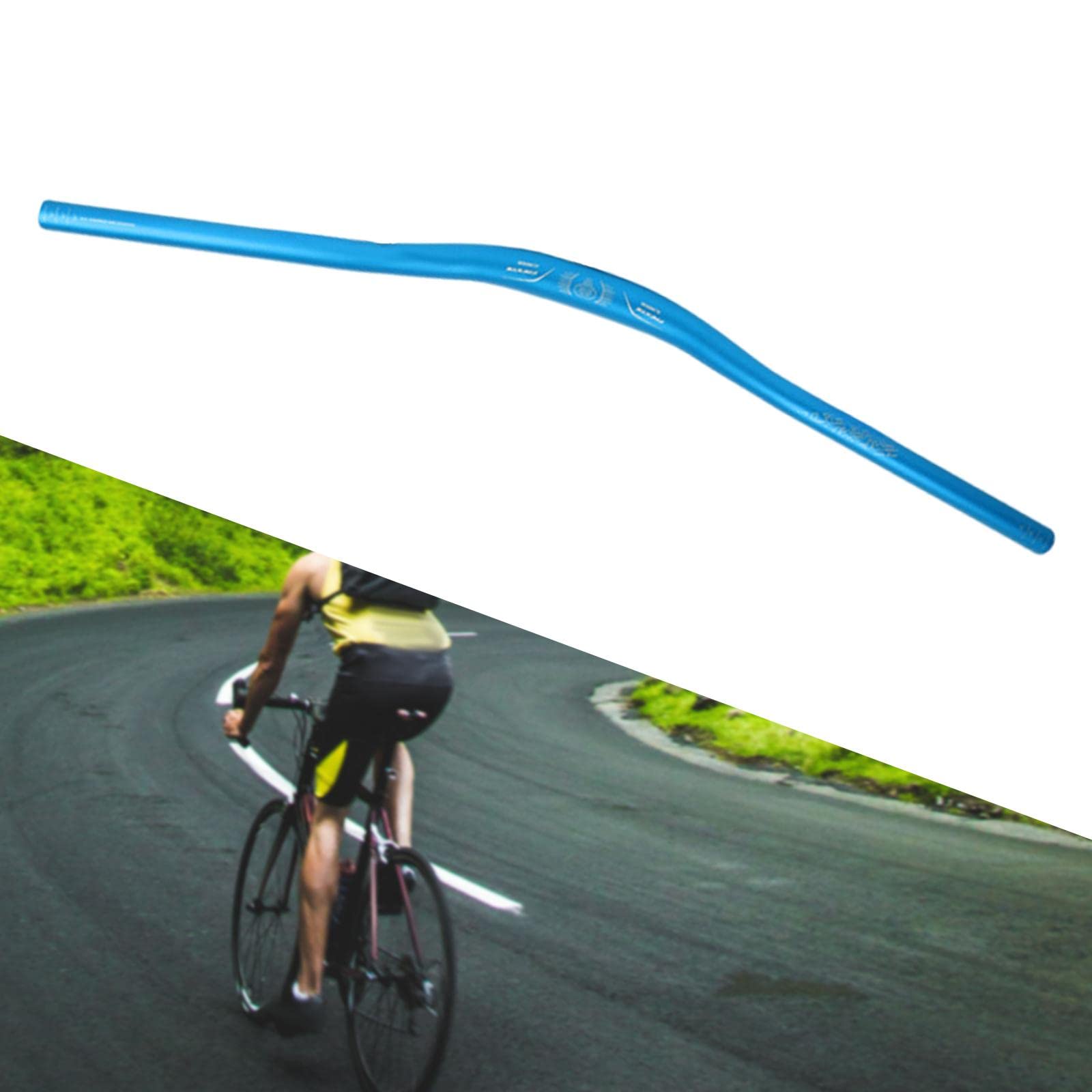 harayaa Long Guidon Vélo VTT Guidon Aluminium Alliage Barre Riser Contrôle Ergonomique Résistance Usure Adapté Loisirs Sportifs Course Terrain Accidenté