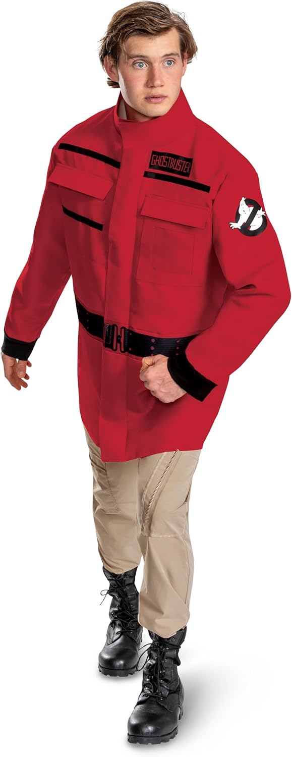 Disguise Adult Ghostbusters Adult Parka Costume, Official Ghostbusters Frozen Empire Halloween Costume Jumpsuit Adult S/M Ghostbusters