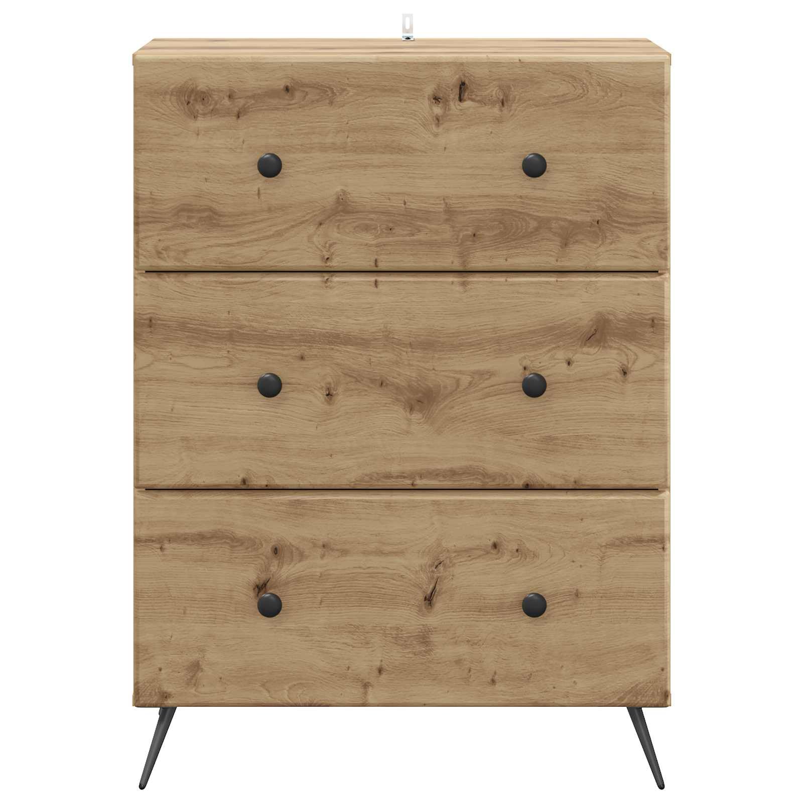 Szafka do przechowywania z szufladami 66 x 34,5 x 90 cm metalowa i