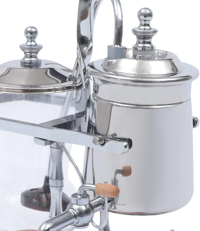 Cafetera Sifón de Vacío 5 Tazas con Calienta Tazas Plateada miniatura 5