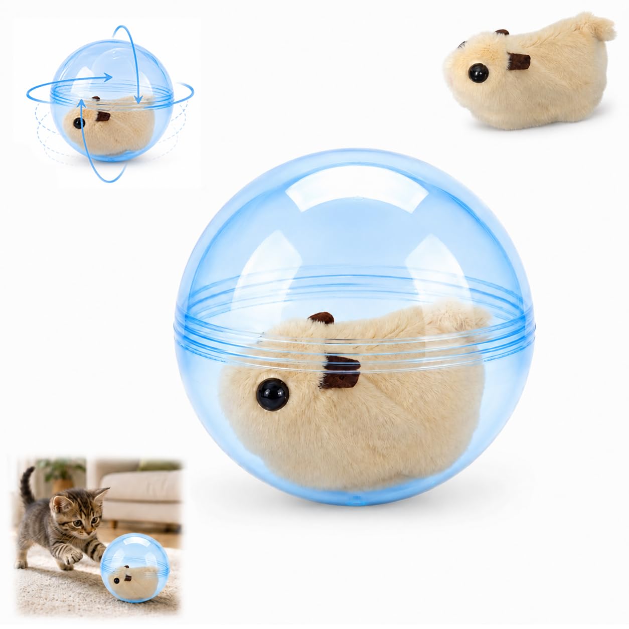 Self Rolling Interactive Cat Ball Smart Cat Ball Toy