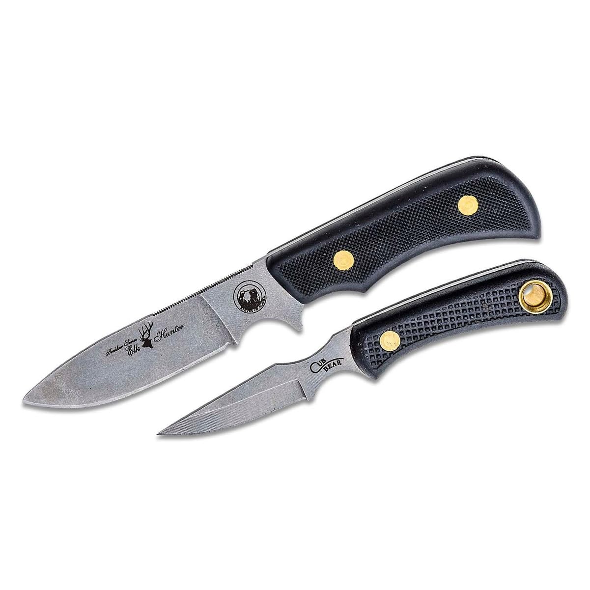 Knives of Alaska Trekker Series Elk Hunter Cub Bear Combo - Black SureGrip