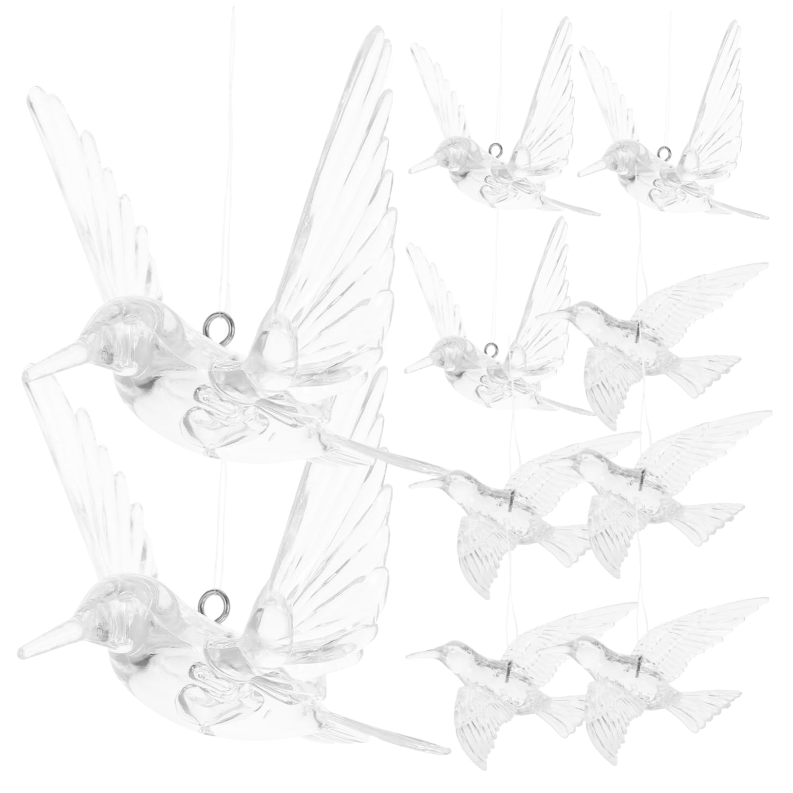 Gatuida 3 Sätze DIY Transparenter Vogel Kristall Hochzeit Deckenhänger Ornamente Zum Basteln Dekorationen Ornamente Für Weihnachtsbaum Hochzeitsdeko 10 Stück * 3