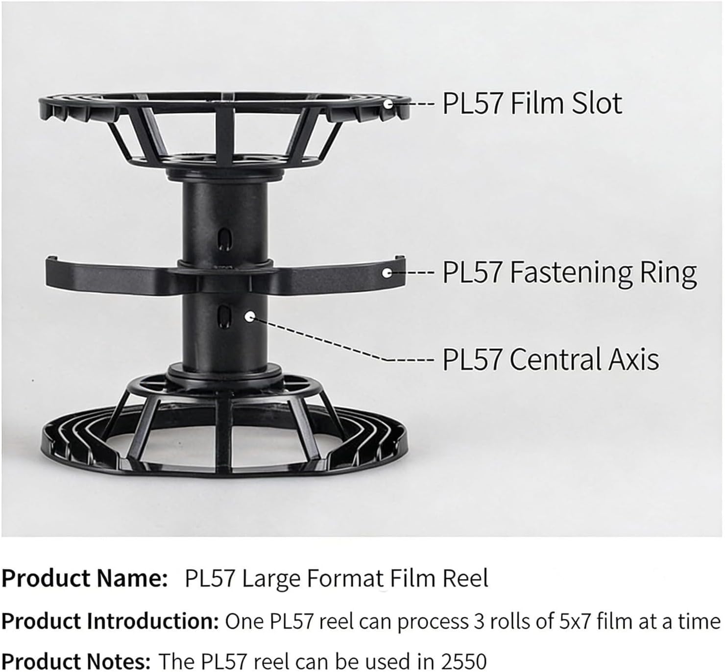 Carrete en espiral, soporte de película multiformato para desarrollo de película en blanco y negro, kit de accesorios de procesamiento de cámara compatible