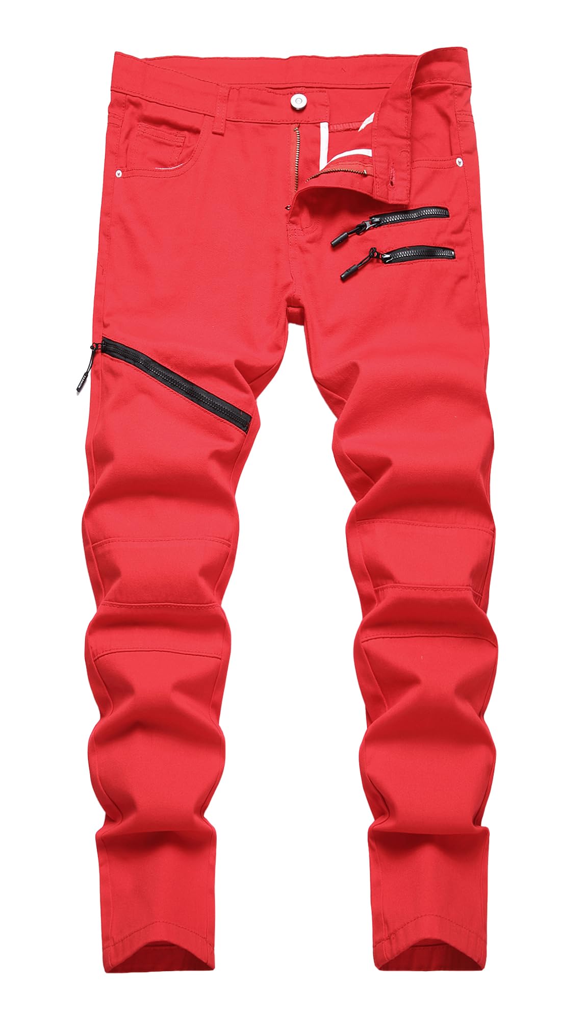 FEOYA - Jeans da ragazzo, pantaloni in denim slim fit, jeans skinny slim fit fit slim fit per adolescenti e jeans elasticizzati casual comodi 5-16 anni