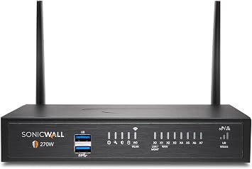 SonicWall TZ270W Wireless TotalSecure | 1YR ThreatEdition | TZ270W Gen7 Firewall with 1 Year Threat Protection Service Suite | SMB Wi-Fi Unit with Threat Protection 02-SSC-7313