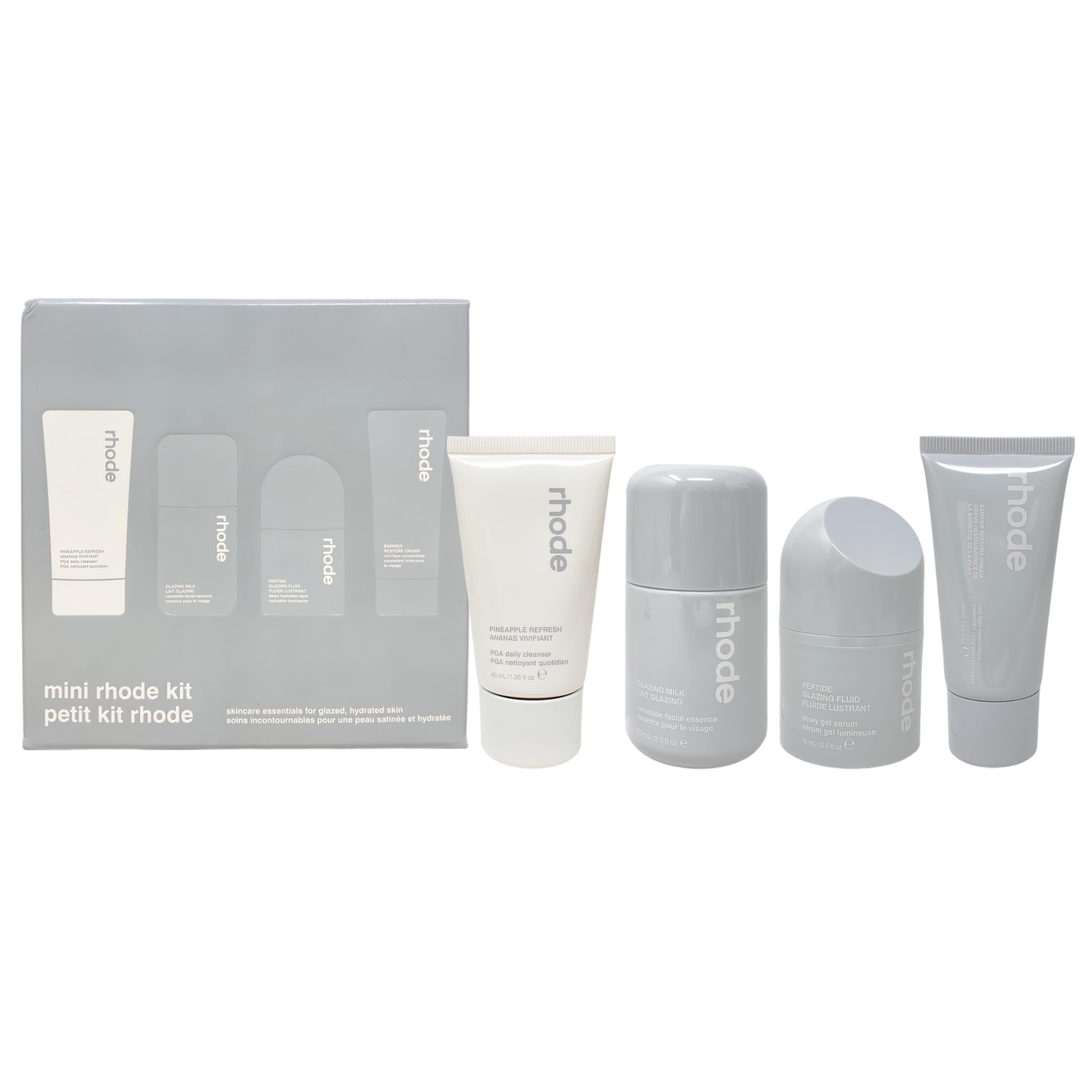 rhode セット Amazon.com: Rhode Mini Kit Glazed Skincare Essentials – 4-Piece