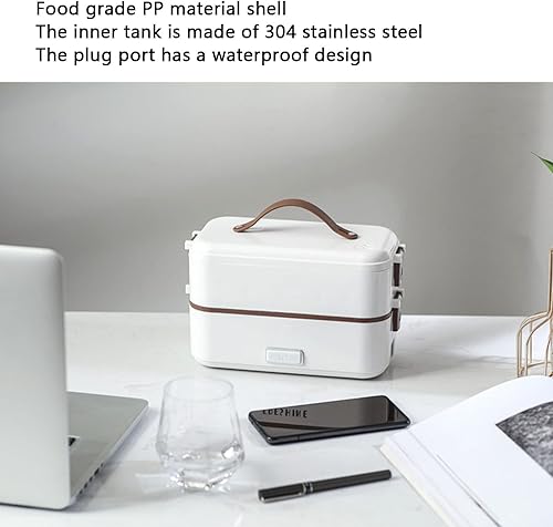 Miniatura 3 de Lonchera eléctrica  Calentador de comida rápida 3 en 1 portátil calentador de alimentos  a prueba de fugas, 2 compartimentos, calentador de almuerzo