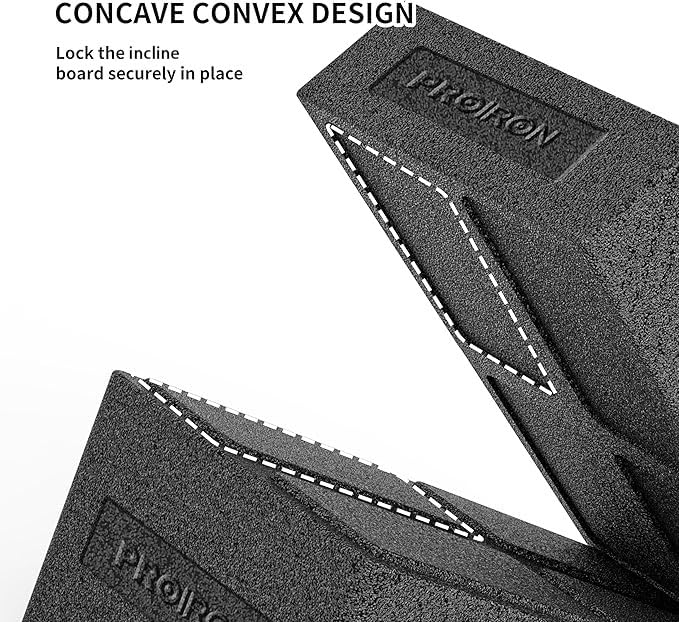 PROIRON 3Pcs Slant Board Squat Wedge Blocks, Calf Stretcher 660LB Heavy Duty, Leg Foot Calf Stretch Board 8°- 34° Adjustable, Calf Raise Yoga Wedge Block, Incline ATG Squat Ramp, Non-Slip Foam Wedge - Image 4