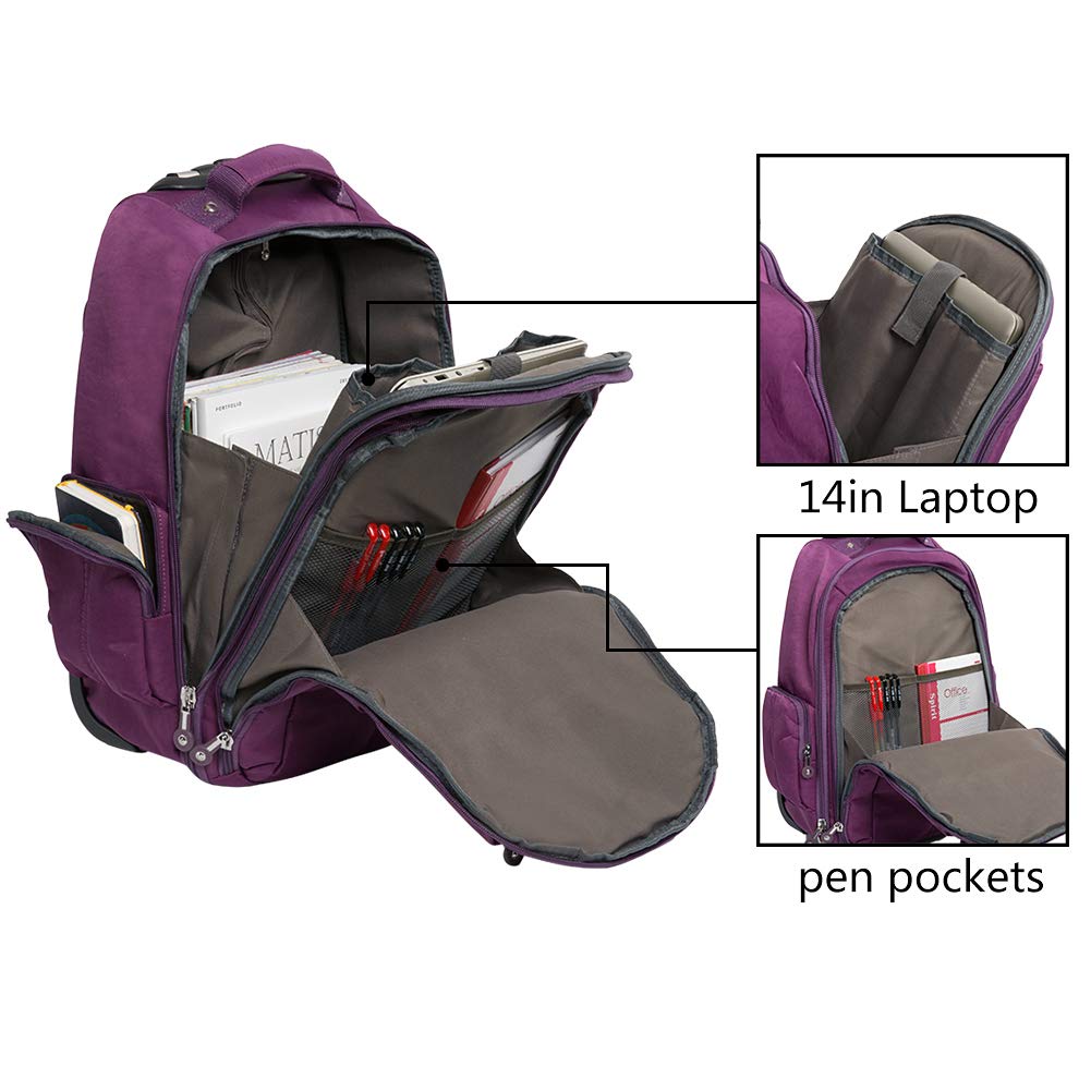 rolling underseat backpack