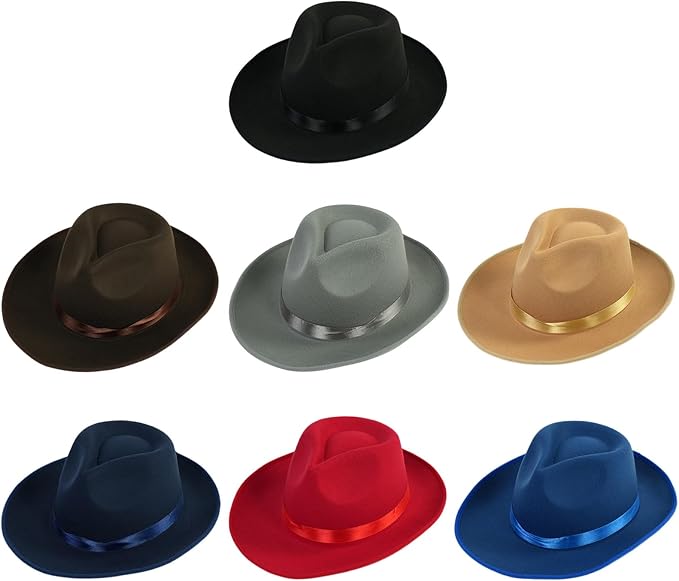 Sombrero Vintage de Caballero para Disfraz Cosplay Fedora Fiesta miniatura 4