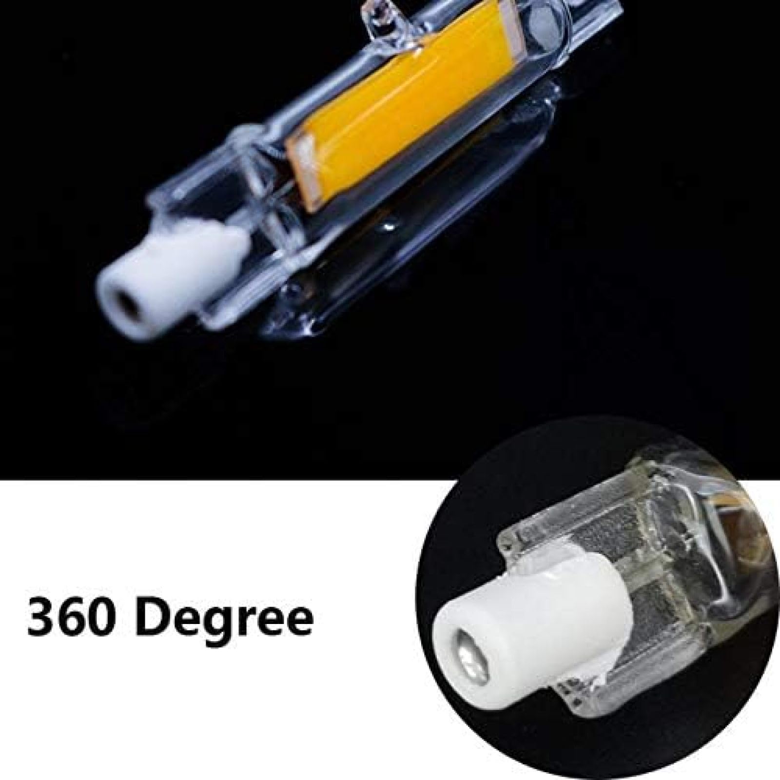 Liniowa żarówka halogenowa 4 sztuki z możliwością przyciemniania R7S Led Cob żarówka 78 mm 118 mm szklana rurka 15 W 30 W światło Ac 220 V 230 V reflektor wymień halogen, ciepły biały, 78 mm