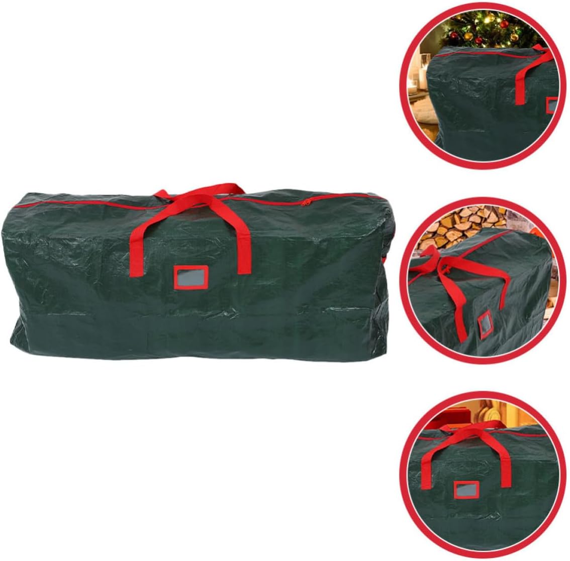Christmas Tree Storage Bag Green Waterproof Zippered with Carry Handles