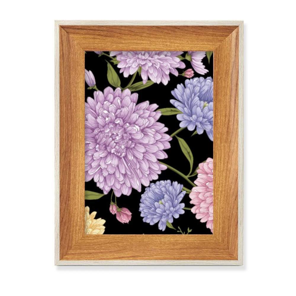Peinture fleur de lotus en cadre photo bois de bureau pour un salon zen et harmonieux