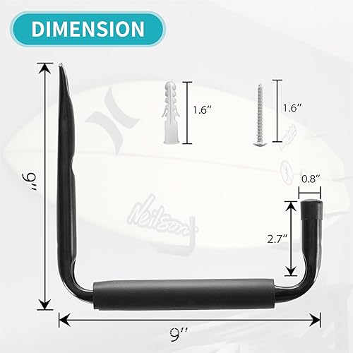 Miniatura 2 de Koardink Ganchos de pared de garaje, juego de 6 ganchos de garaje resistentes para organizar herramientas y equipos, ganchos de escalera es una