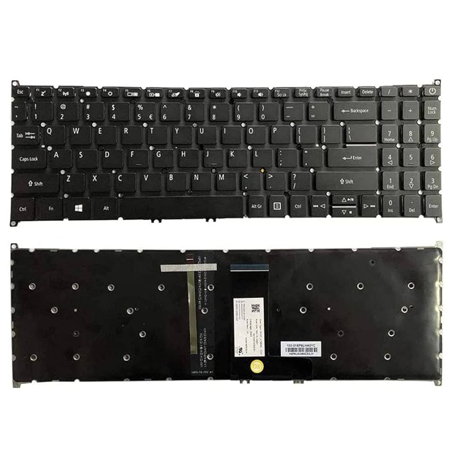 07195 Acer Aspire 5 N19C3 Ryzen 3 英語キー US no-backlit keyboard For Acer Aspire 3 A315-59 Aspire 5