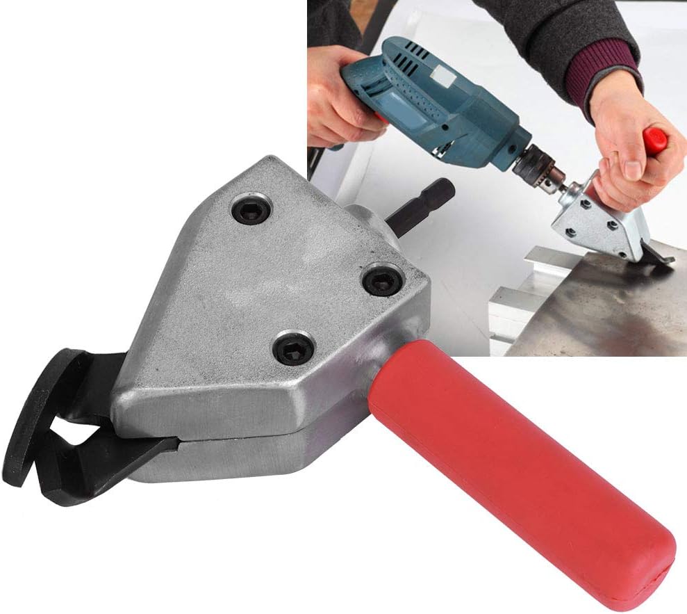 Power Sheet Metal Shear Electric Drill Cutter Head Bit Sheet Metal Cutting Attachment for Electric Drill Pruner Shears Metal Sheet Cutter Head Tool