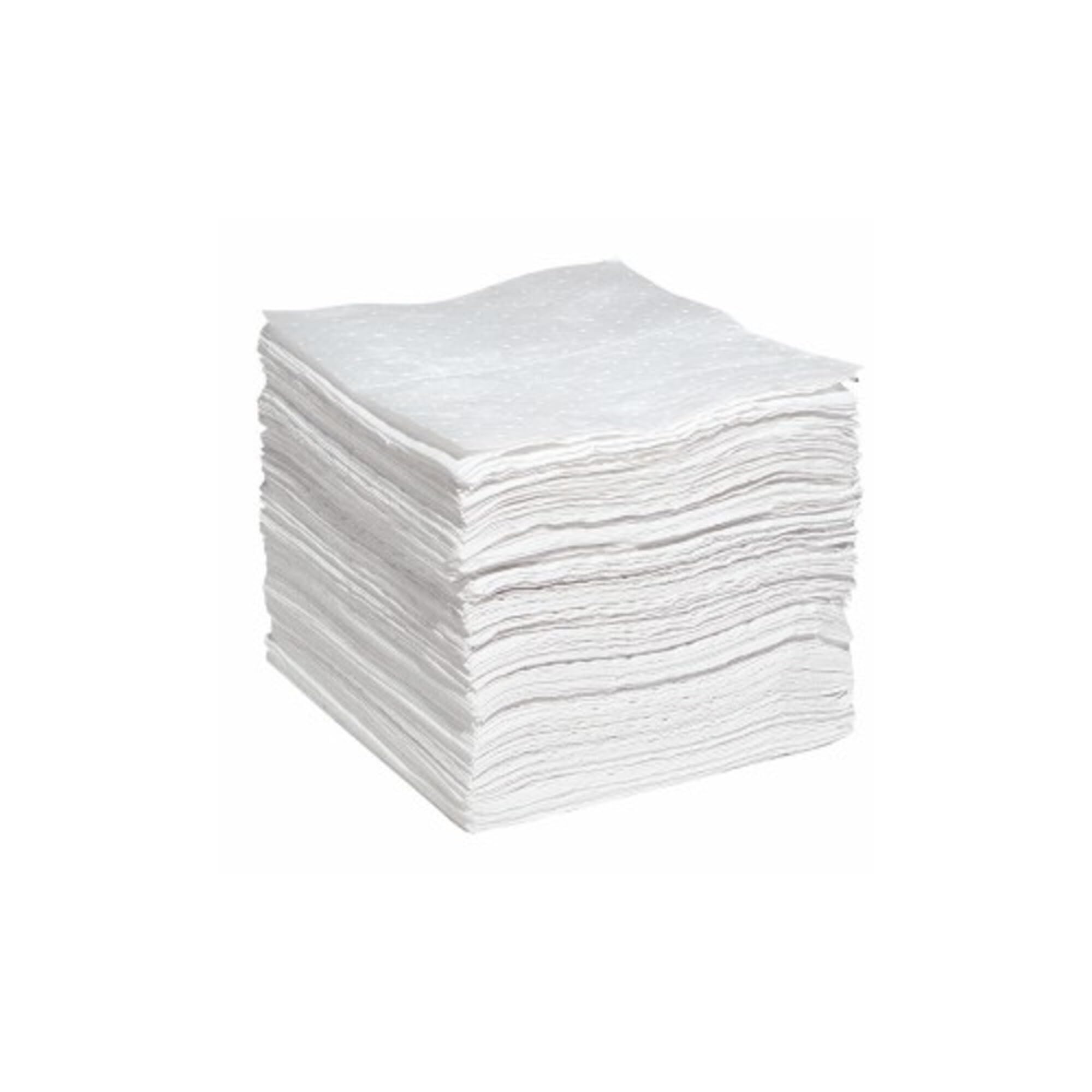 Absorbent Pad, Absorbs 28.1 gal. Oil-Based Liquids, PK 200, White