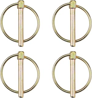 HYTEK (3/16 inch, 4-Pack) O Type Linch Pin, Carbon Steel, Yellow zinc Treated, Anti-Rust for Farm Tractors, Trailers, Diggers, Boats, Trucks, Towing, mowers and Other Machinery. Lynch Pin, Cotter Pin