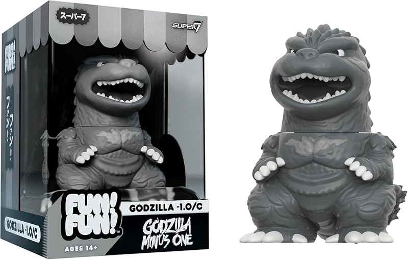 ¡Diversión Super7! ¡Divertido! Figura de vinilo de Toho Godzilla Minus One (escala de grises) - Figura de acción de Toho Godzilla Kaiju de 5" - Coleccionables y juguetes retro para fans de monstruos de películas clásicas - Edición limitada - Exclusivo de Amazon