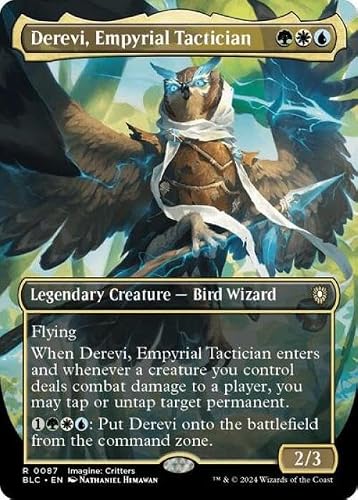 Derevi, Empyrial Tactician (Borderless) (Commander: Bloomburrow) Foil