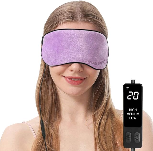 Aroma Season Heated Eye Mask for Blepharitis Warm Eye Compress for Dry Eyes (Purple)