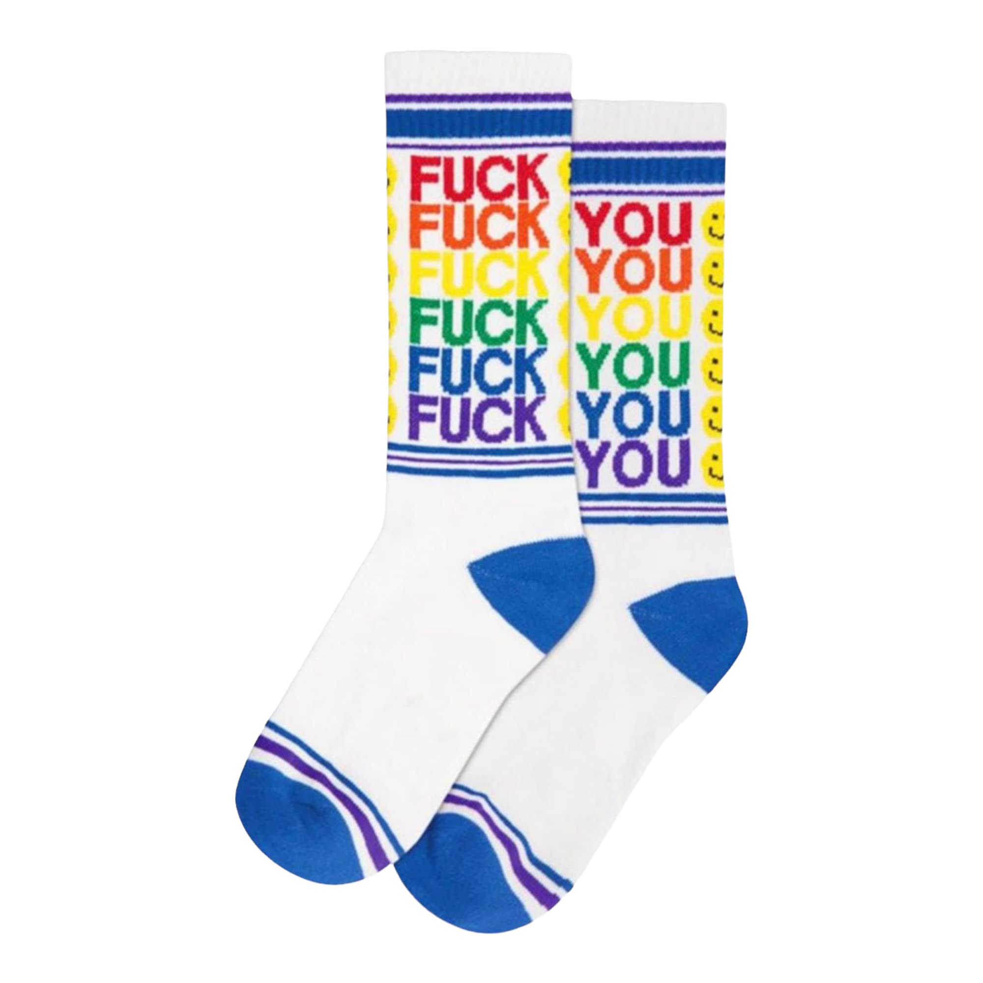 Socks Stars Unisex White Fuck You Funny Socks Gifts Novelty Sports Funky