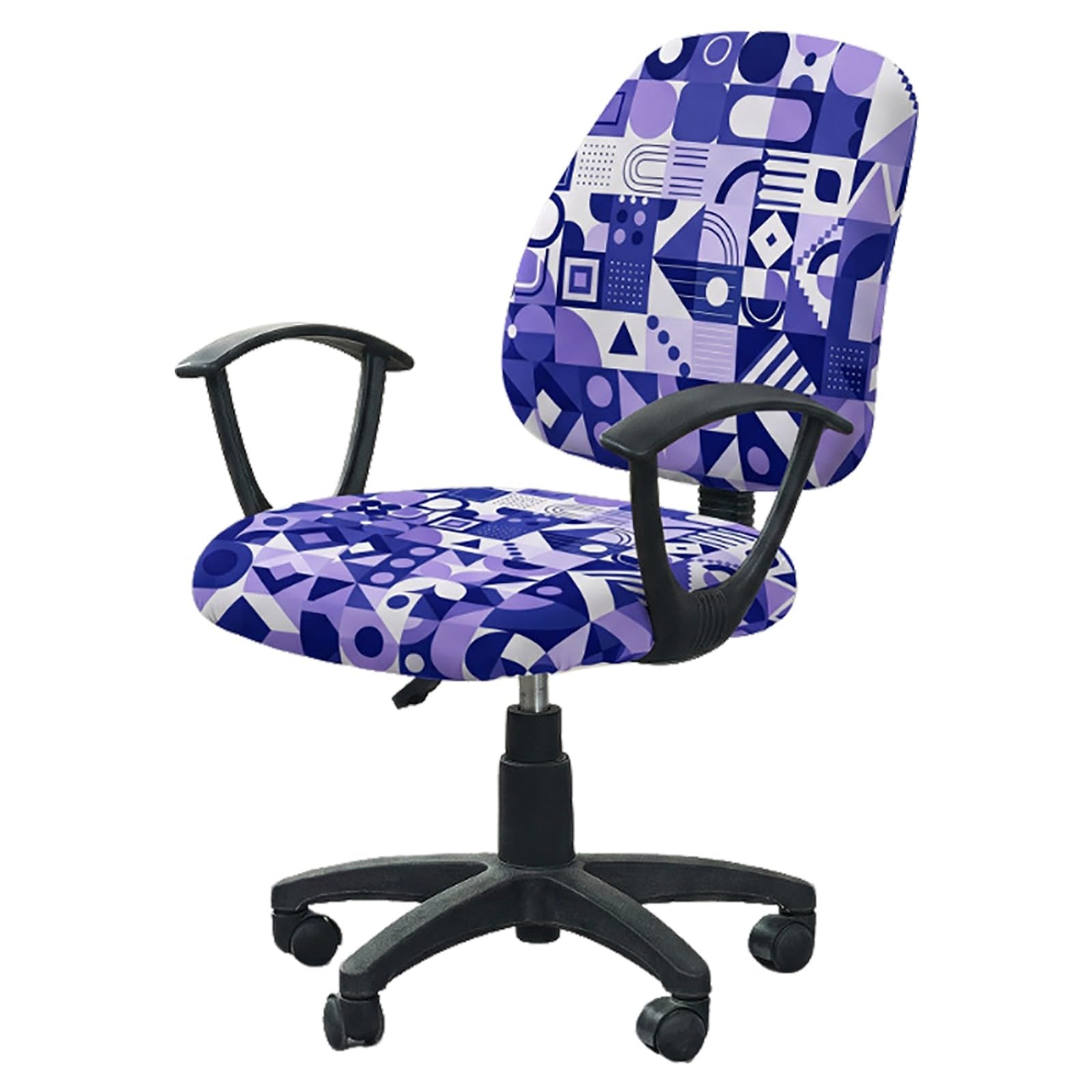 Kitegrese Stretch Office Computer Chair Covers, Soft Spandex Universal Rotating Desk Chair Slipcover, Removable Washable Protector(Style 3)