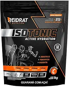 Isotonic Reidrat Pacote 1Kg Sabor Guaraná com Açaí, Suplemento Isotônico em Pó, Repositor Eletrolítico para Atletas, reposição de sais minerais.