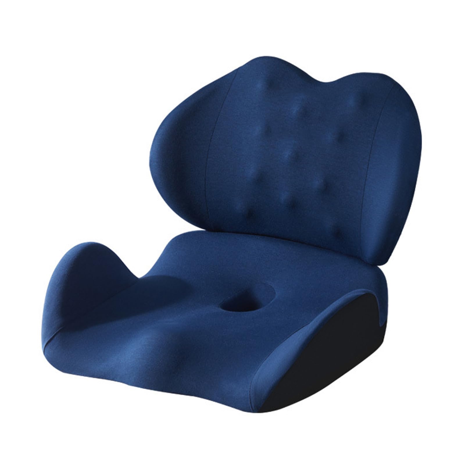 Cojín De Asiento De Espuma Viscoelástica para Silla De Oficina, Cojín De Asiento Lumbar Y Trasero para Dolor De Coxis, Coxis Y Espalda,Azul