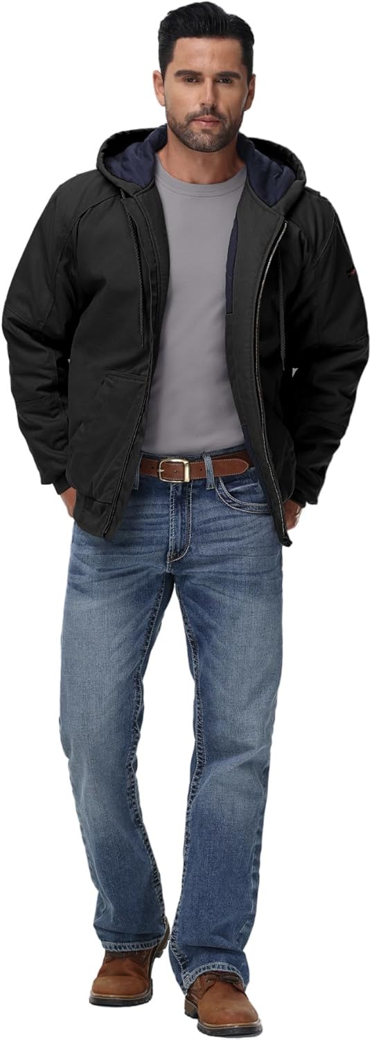 FR Jacket Men's Flame Resistant Loose Fit Firm Duck Insulated Active Jacket - Image 7