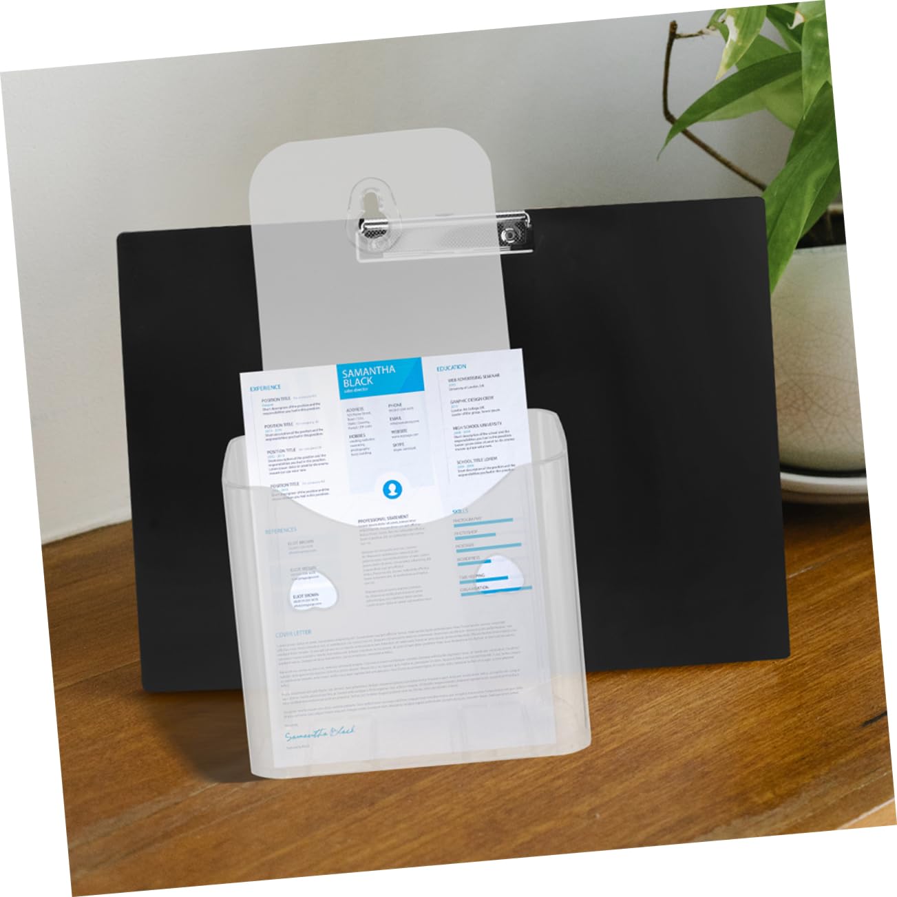 Transparenter Prospektständer aus Acryl, 6 Stück für Faltblätter | A4-dreifachformat, Einlagige Ausführung, Tisch und Schreibtischplatzierung, Professionelles Erscheinungsbild