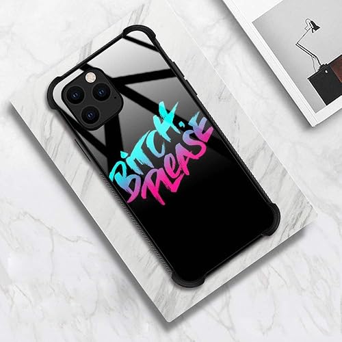 Miniatura 6 de Carcasa para iPhone 11, color negro y rojo en diseño de veta de madera, para hombres y niños, diseño gráfico de cristal templado 9H, a prueba de