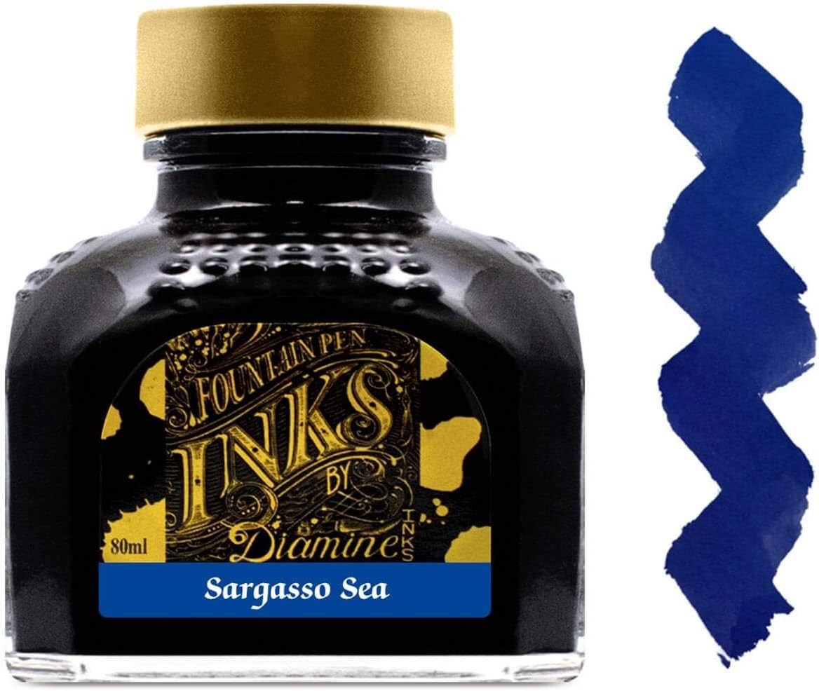 Fountain Pen Bottled Ink, 80ml - Sargasso Sea