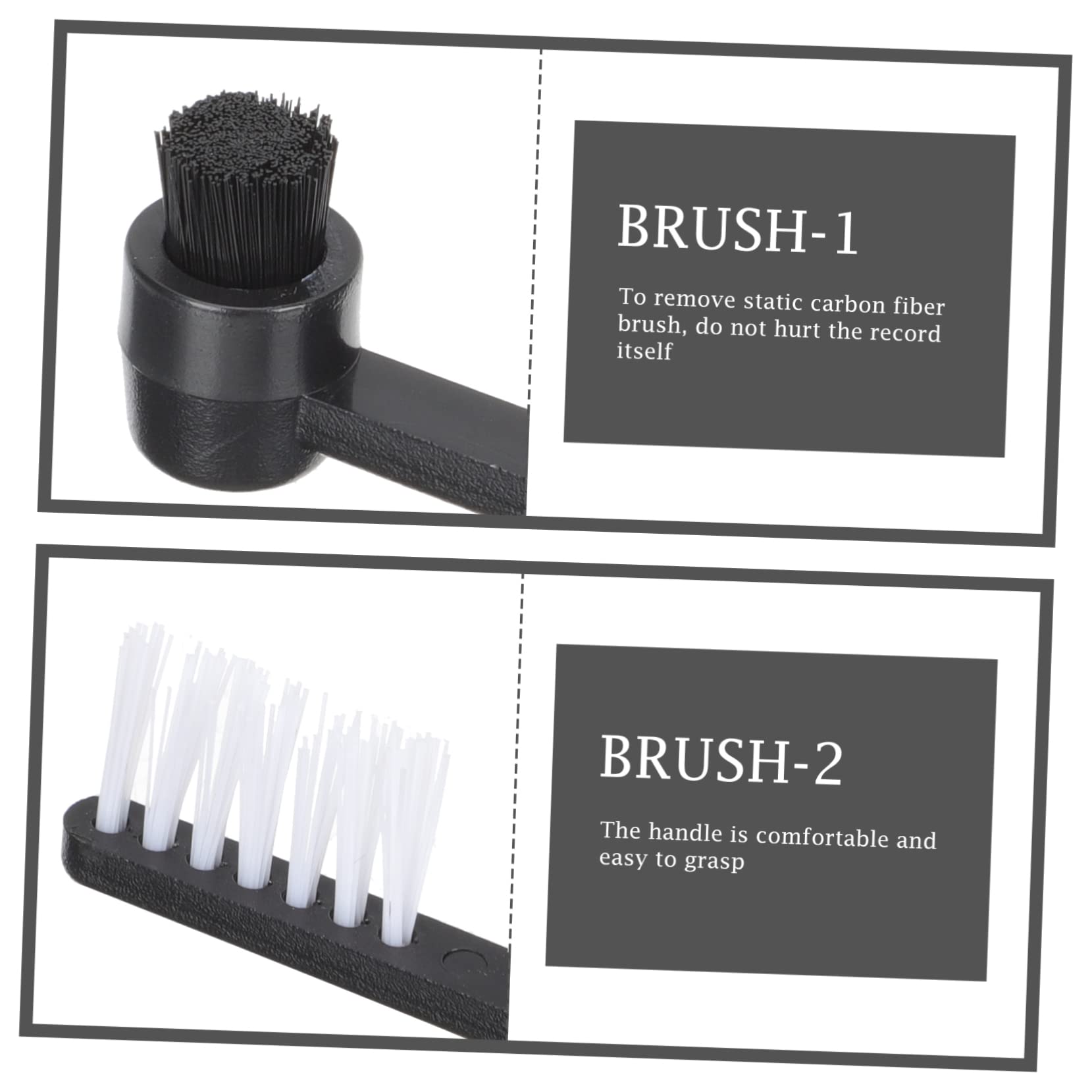 BESTonZON 4 Set Spazzola Per La Pulizia Dischi Pulire Dischi in Vinile Spazzola Per Dischi Antistatica Spazzola Della Tastiera Del Computer Prodotti Per La Pulizia Taccuino Plastica