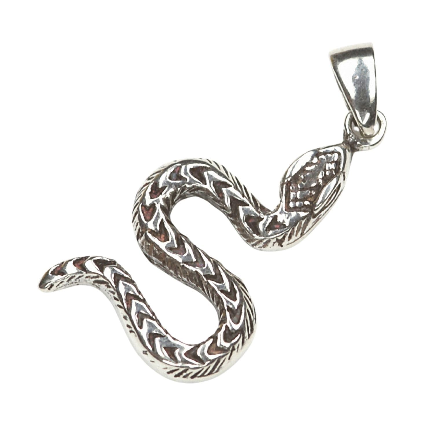 Schlange Schmuck Schlangen Anhänger 925 Sterling Silber zeitloser Silberanhänger Frauen
