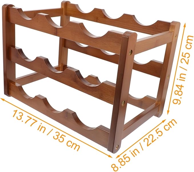 Soporte para Botellas de Vino PRETYZOOM, Organizador de Mostrador miniatura 3