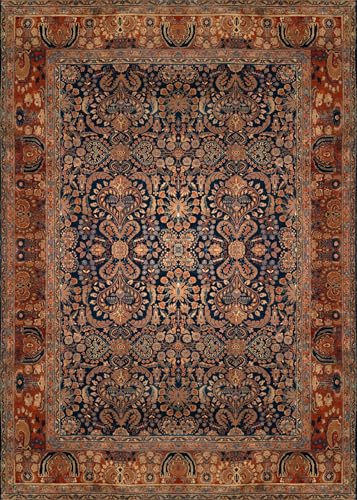Image of ishro home 5x7 Feet 3D Jet Multi Printed Carpet Rug Runner and Carpets for Bedroom /Living Area /Home with Anti Slip Backing (Rustique Night, 5x7 fts)