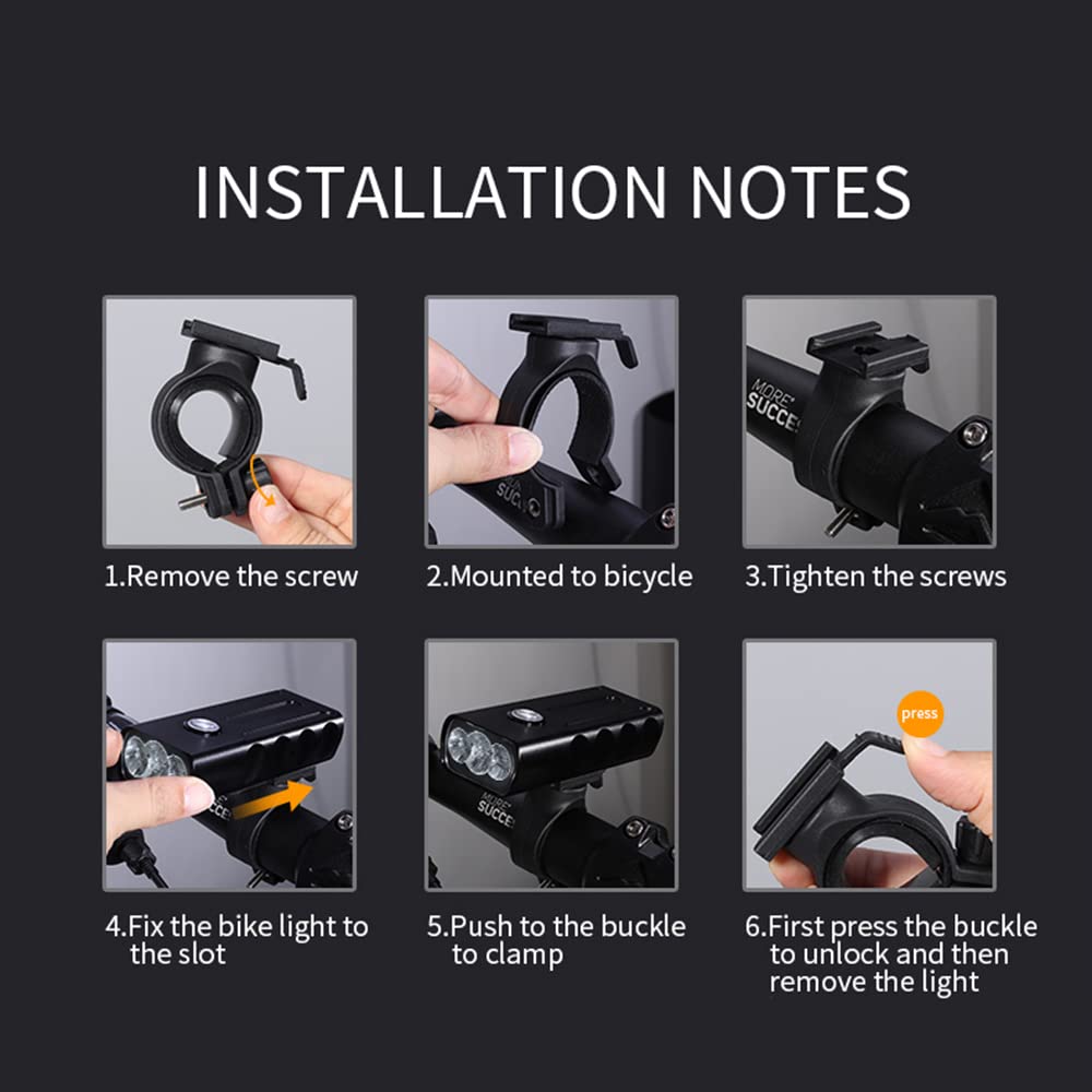 Lampe Frontale de vélo LED 1000 LM, Rechargeable par USB avec Batterie Externe, 3 Modes d'éclairage, étanche.