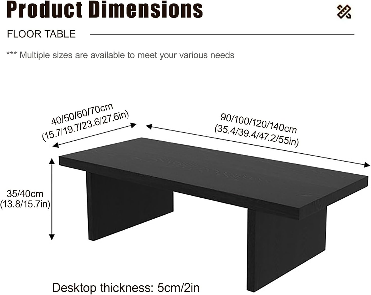 無垢材コーヒーテーブル 和風ティーテーブル 畳テーブル シンプルかつスタイリッシュ シンプル おしゃれ 組立簡単(100*50*40